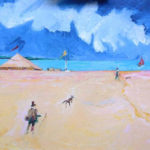 Edwardian Beach Scene - bowmanoilpaintings.co.uk