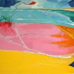 Gulf of Eilat with Blue Tent and Red Kite - bowmanoilpaintings.co.uk